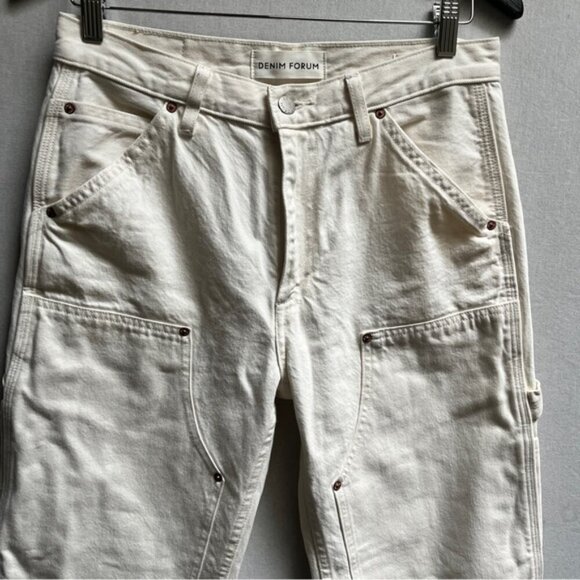 Denim Forum Aritzia The Lou Low Rise Carpenter 20L straight leg jeans sz 26 - Picture 6 of 13